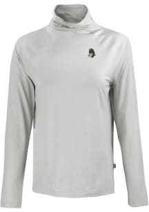 Cutter and Buck Michigan State Spartans Womens Grey Vault Coastline Eco Funnel Neck Crew Sweatshir..