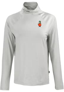 Cutter and Buck UCF Knights Womens Grey Vault Coastline Eco Funnel Neck Crew Sweatshirt