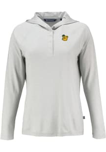 Cutter and Buck Baylor Bears Womens Grey Vault Sailor Coastline Eco Hooded Sweatshirt
