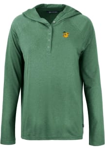 Cutter and Buck Baylor Bears Womens Green Vault Sailor Coastline Eco Hooded Sweatshirt