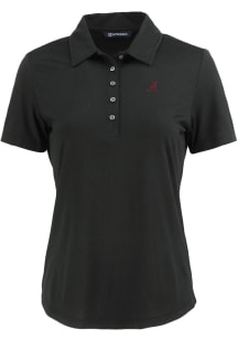 Cutter and Buck Alabama Crimson Tide Womens Black Coastline Eco Short Sleeve Polo Shirt