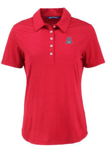 Cutter and Buck Arizona Wildcats Womens Cardinal Coastline Eco Short Sleeve Polo Shirt