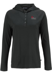 Cutter and Buck Central Missouri Mules Womens Black Coastline Eco Hooded Sweatshirt