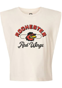 Summit Sportswear Rochester Red Wings Womens White Vintage Arch Script Tank Top