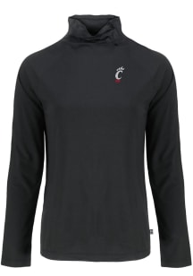 Cutter and Buck Cincinnati Bearcats Womens Black Coastline Eco Funnel Neck Crew Sweatshirt