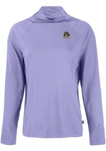 Cutter and Buck East Carolina Pirates Womens Purple Coastline Eco Funnel Neck Crew Sweatshirt