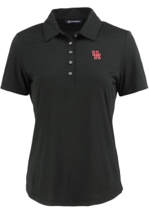 Cutter and Buck Houston Cougars Womens Black Coastline Eco Short Sleeve Polo Shirt