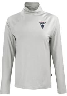 Cutter and Buck Howard Bison Womens Grey Coastline Eco Funnel Neck Crew Sweatshirt