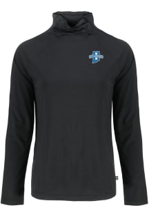 Cutter and Buck Indiana State Sycamores Womens Black Coastline Eco Funnel Neck Crew Sweatshirt