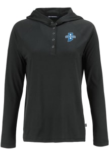 Cutter and Buck Indiana State Sycamores Womens Black Coastline Eco Hooded Sweatshirt