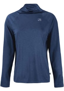 Cutter and Buck Jackson State Tigers Womens Navy Blue Coastline Eco Funnel Neck Crew Sweatshirt