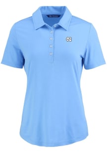 Cutter and Buck North Carolina Tar Heels Womens Light Blue Coastline Eco Short Sleeve Polo Shirt