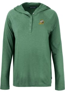 Cutter and Buck Oregon Ducks Womens Green Coastline Eco Hooded Sweatshirt