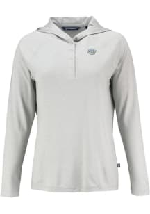 Cutter and Buck Southern University Jaguars Womens Grey Coastline Eco Hooded Sweatshirt