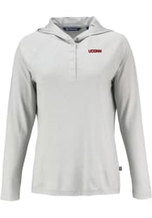 Cutter and Buck UConn Huskies Womens  Coastline Eco Hooded Sweatshirt
