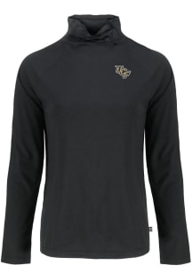 Cutter and Buck UCF Knights Womens Black Coastline Eco Funnel Neck Crew Sweatshirt