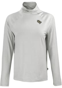 Cutter and Buck UCF Knights Womens Grey Coastline Eco Funnel Neck Crew Sweatshirt