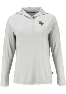 Cutter and Buck UCF Knights Womens Grey Coastline Eco Hooded Sweatshirt