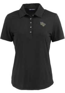 Cutter and Buck UCF Knights Womens Black Coastline Eco Short Sleeve Polo Shirt