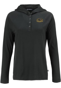 Cutter and Buck Milwaukee Panthers Womens Black Coastline Eco Hooded Sweatshirt