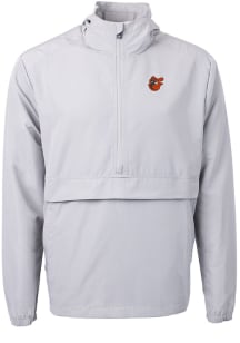 Cutter and Buck Baltimore Orioles Mens Grey Cooperstown Charter Eco Pullover Jackets