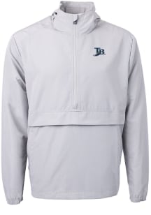 Cutter and Buck Tampa Bay Rays Mens Grey Cooperstown Charter Eco Pullover Jackets