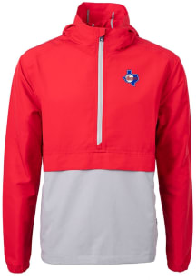 Cutter and Buck Texas Rangers Mens Red Cooperstown Charter Eco Pullover Jackets