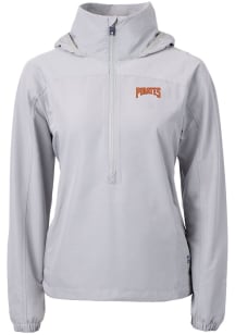 Cutter and Buck Pittsburgh Pirates Womens Grey Cooperstown Charter Eco Pullover