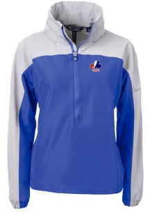 Cutter and Buck Washington Nationals Womens Blue Cooperstown Charter Eco Pullover