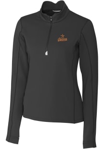 Cutter and Buck Houston Astros Womens Black Cooperstown Traverse Qtr Zip