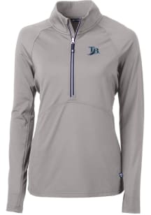 Cutter and Buck Tampa Bay Rays Womens Grey Cooperstown Adapt Eco Qtr Zip