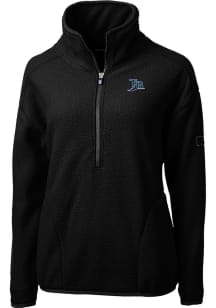 Cutter and Buck Tampa Bay Rays Womens Black Cooperstown Cascade Sherpa Qtr Zip