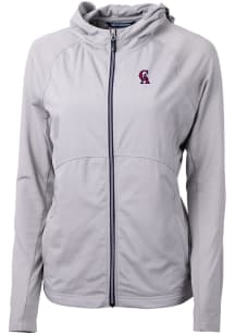 Cutter and Buck Los Angeles Angels Womens Grey Cooperstown Adapt Eco Light Weight Jacket