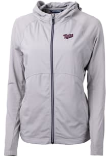 Cutter and Buck Minnesota Twins Womens Grey Cooperstown Adapt Eco Light Weight Jacket