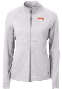 Cutter and Buck Pittsburgh Pirates Womens Grey Cooperstown Adapt Eco Knit Light Weight Jacket