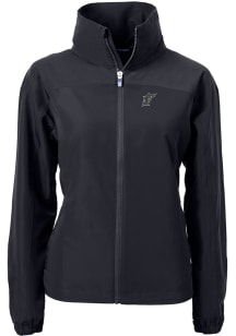 Cutter and Buck Miami Marlins Womens Black Cooperstown Charter Eco Light Weight Jacket