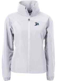 Cutter and Buck Tampa Bay Rays Womens Grey Cooperstown Charter Eco Light Weight Jacket