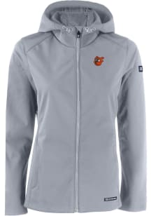 Cutter and Buck Baltimore Orioles Womens Charcoal Cooperstown Evoke Light Weight Jacket