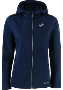 Cutter and Buck Los Angeles Dodgers Womens Navy Blue Cooperstown Evoke Light Weight Jacket