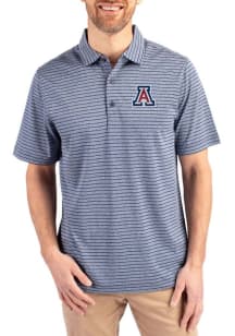 Cutter and Buck Arizona Wildcats Navy Blue Forge Heather Stripe Big and Tall Polo