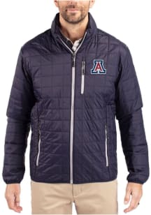 Cutter and Buck Arizona Wildcats Mens Navy Blue Rainier PrimaLoft Filled Jacket