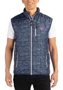 Cutter and Buck Arizona Wildcats Mens Navy Blue Rainier PrimaLoft Printed Sleeveless Jacket