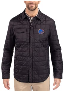 Cutter and Buck Boise State Broncos Mens Black Rainier PrimaLoft Outerwear Lined Jacket