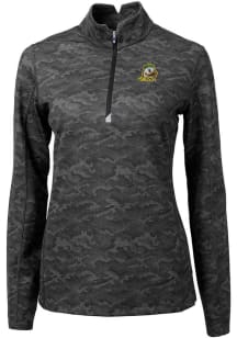 Cutter and Buck Oregon Ducks Womens Black Traverse Camo Qtr Zip