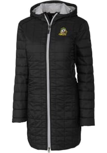 Cutter and Buck Oregon Ducks Womens Black Rainier PrimaLoft Long Filled Jacket