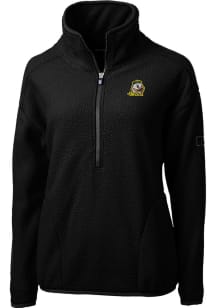 Cutter and Buck Oregon Ducks Womens Black Cascade Sherpa Qtr Zip