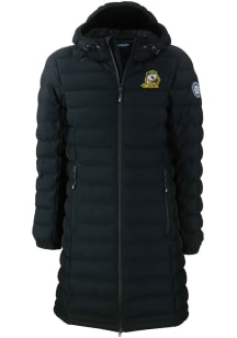 Cutter and Buck Oregon Ducks Womens Black Mission Ridge Repreve Long Heavy Weight Jacket