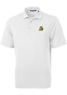 Cutter and Buck Oregon Ducks White Virtue Eco Pique Big and Tall Polo