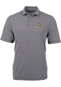Cutter and Buck Oregon Ducks Black Virtue Eco Pique Stripe Big and Tall Polo