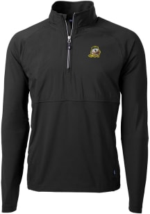 Cutter and Buck Oregon Ducks Mens Black Adapt Eco Hybrid Long Sleeve Qtr Zip Pullover